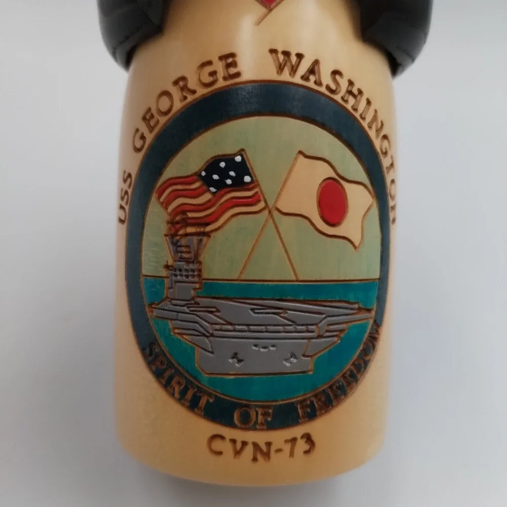USS‎ George Washington CVN-73 Kokeshi Doll Wood Spirit of Freedom Japan Navy 6